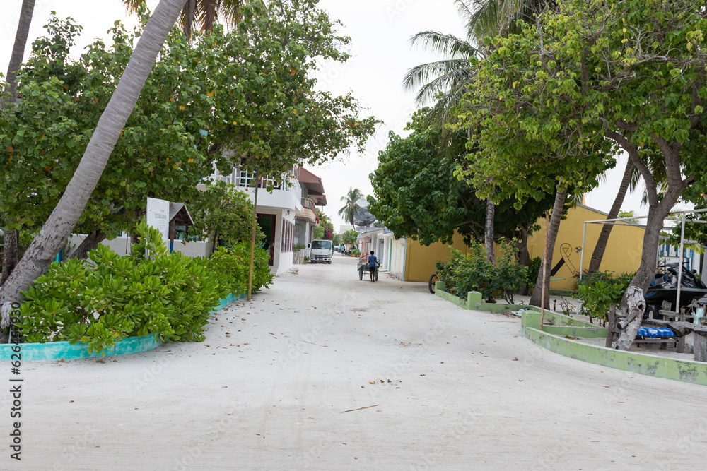 Street photos of Maafushi island, Maldives