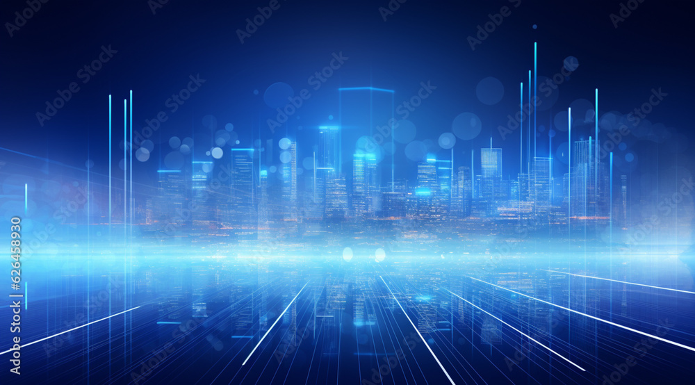 Bright Blue Business Background Bright Blue Business Background