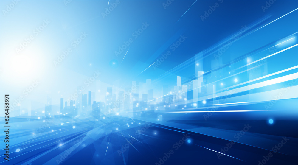 Bright Blue Business Background