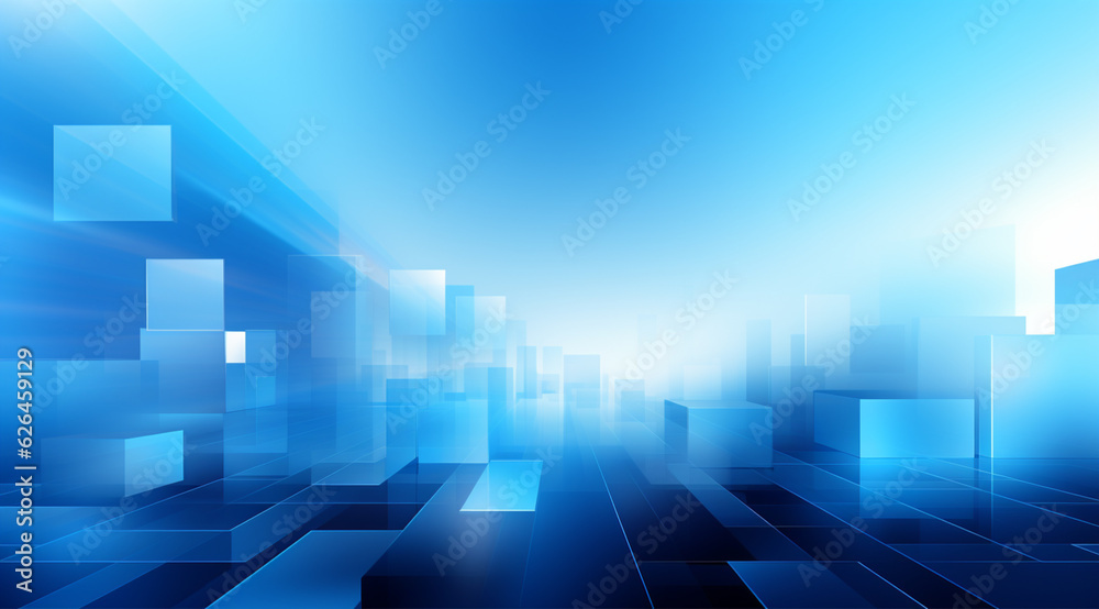 Fototapeta premium Bright Blue Business Background