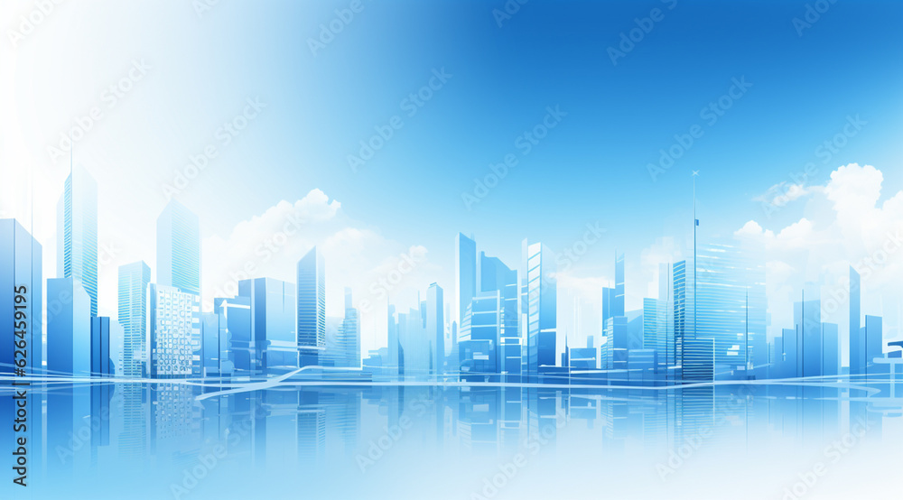 Bright Blue Business Background