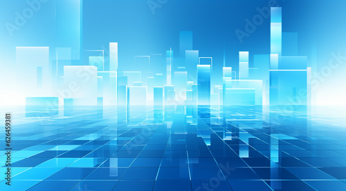 Bright Blue Business Background