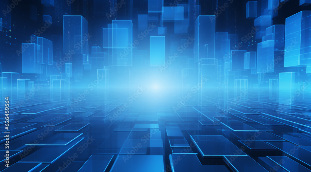 Fototapeta premium Bright Blue Business Background
