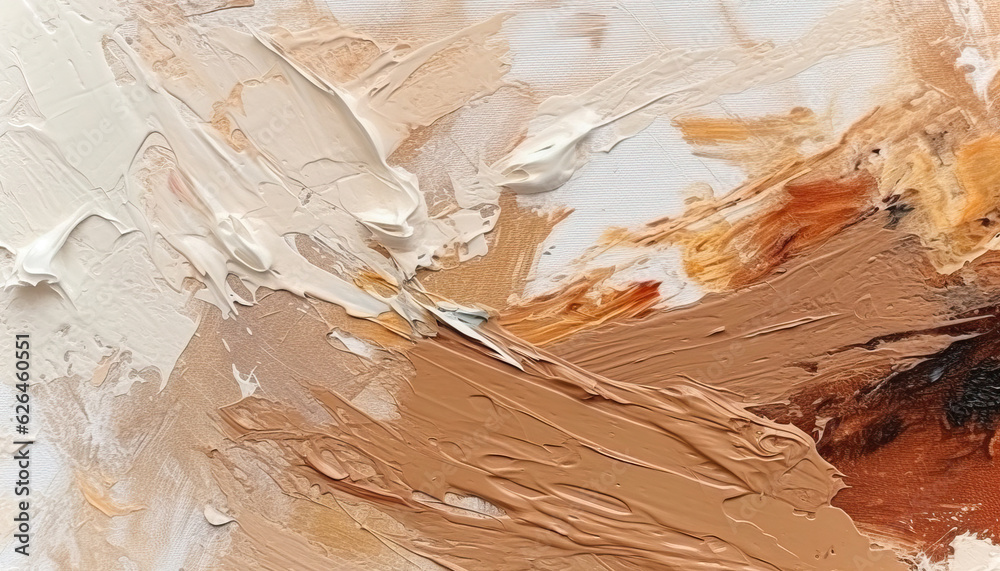 Obraz premium Oil Painting with Pigment on Close-up Textured Background,paint background,An abstract painting with clean acrylic brush strokes