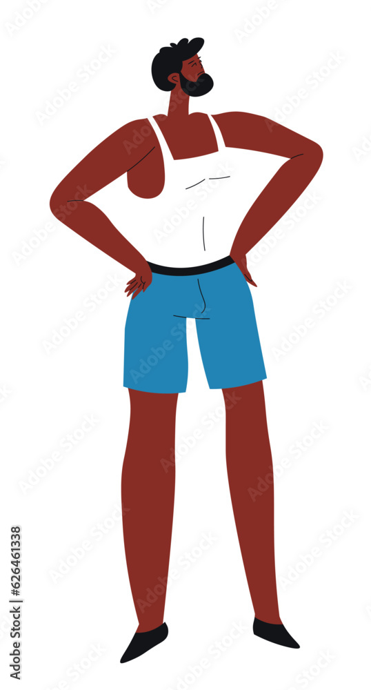 Active male character wearing sportive clothes Active male character wearing sportive clothes