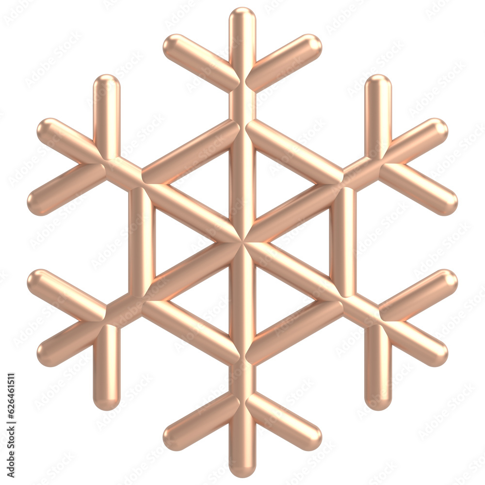 Snowflake. Christmas decoration. 3D illustration. Snowflake. Christmas decoration. 3D illustration.