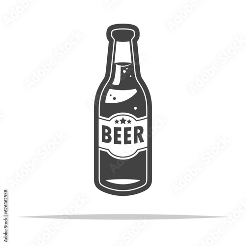 Bottle of beer icon transparent vector isolated