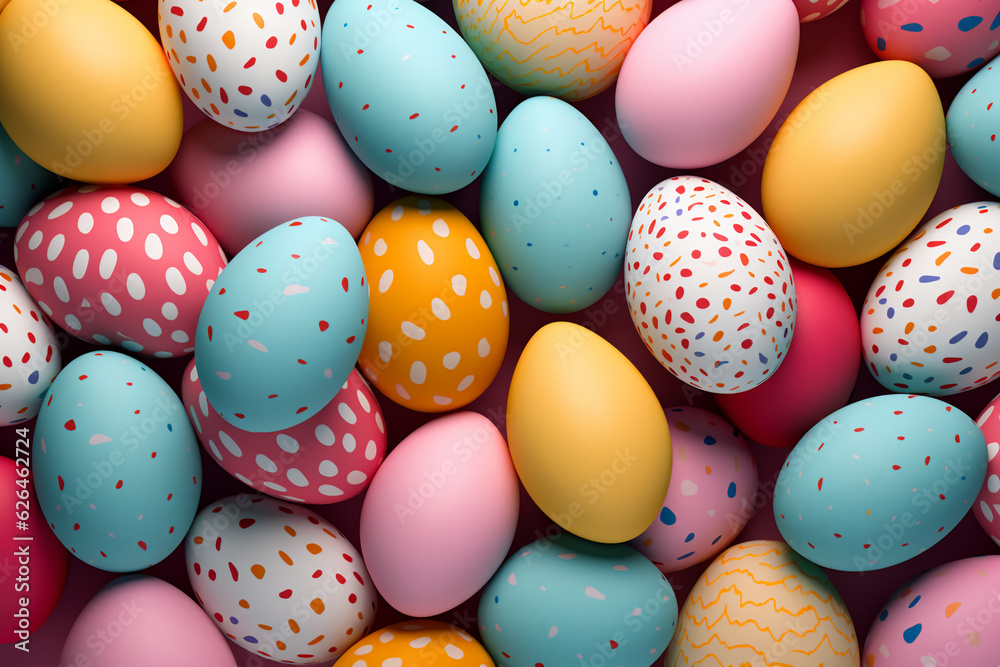 Easter eggs close up pattern Y2K aesthetic