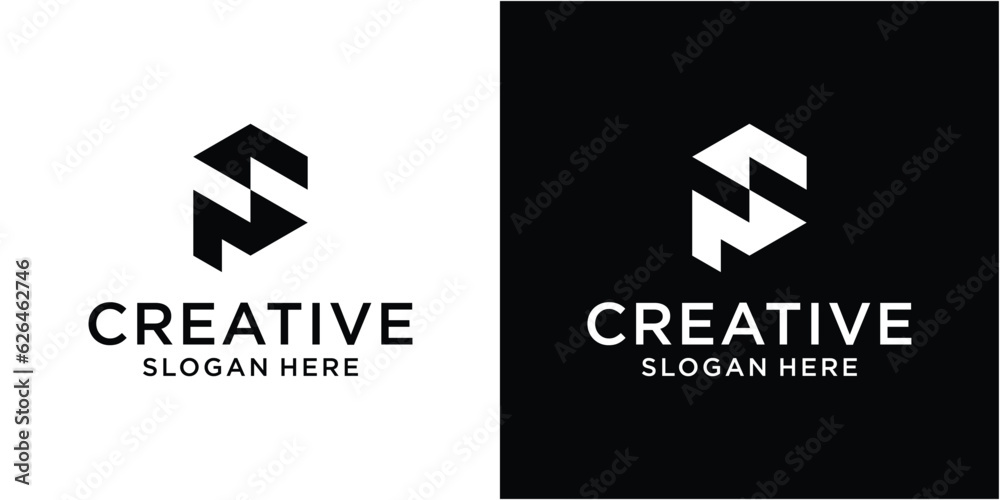 Letter P S logo design template Letter P S logo design template