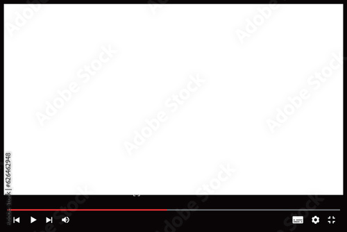 Obraz na plátně 白い動画再生画面のフレーム