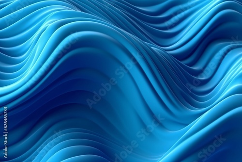 Abstract wavy background with blue waves. © Anahit