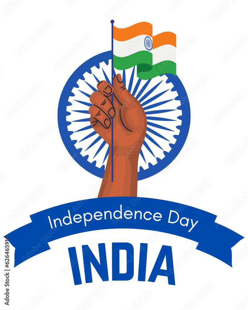 hand holding Indian flag png India isolated on white background. India ...