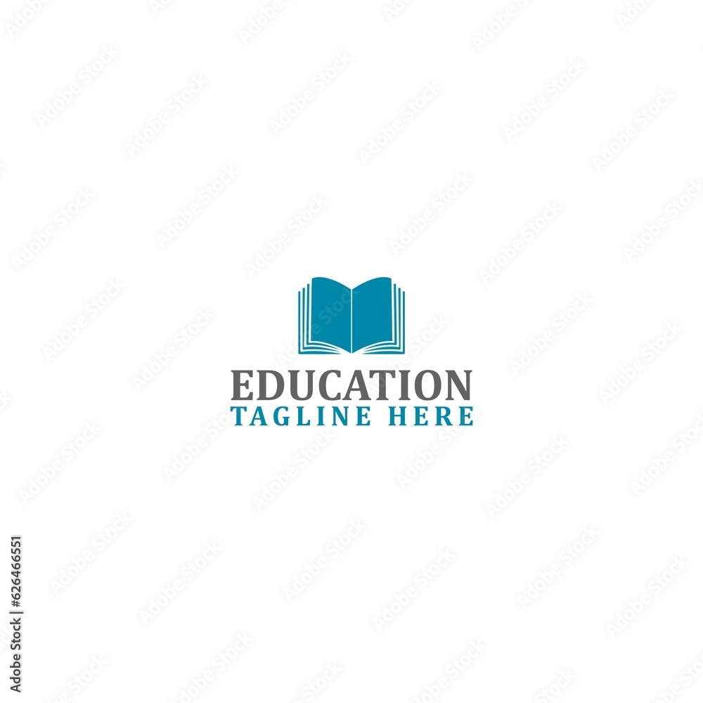 Book education logo template isolated on white background Book education logo template isolated on white background