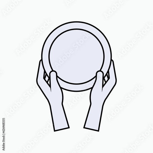 Need Food Icon. Famine, Starving Symbol - Vector.    