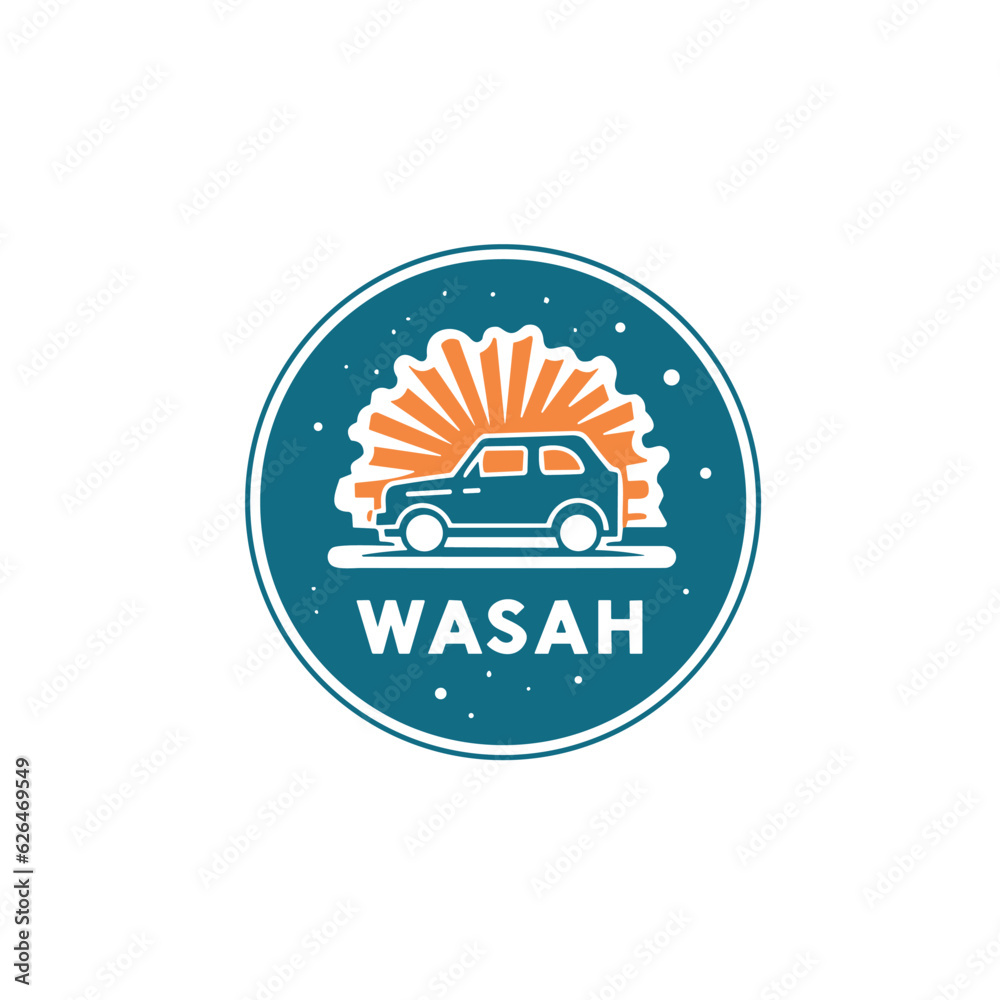 Car wash simple minimalist vector logo