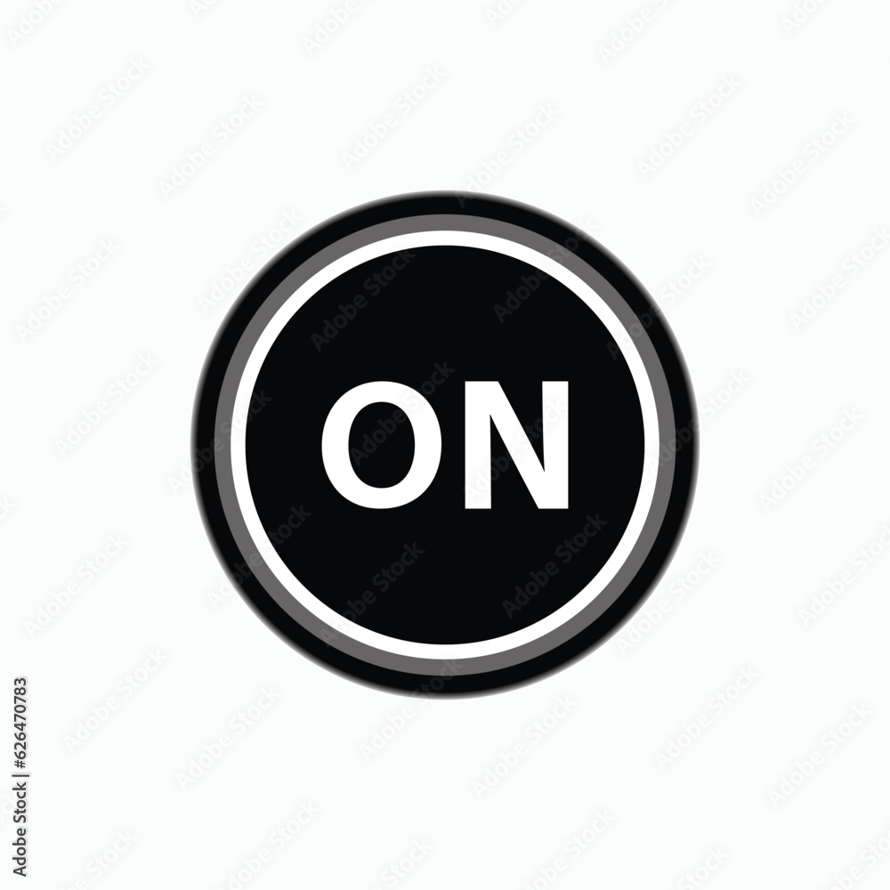 ON Button Icon. Switch, Starter Tool Symbol - Vector. ON Button Icon. Switch, Starter Tool Symbol - Vector.