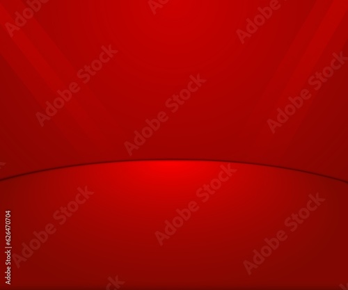 3d illustration red gradient elegant studio stage blur background.