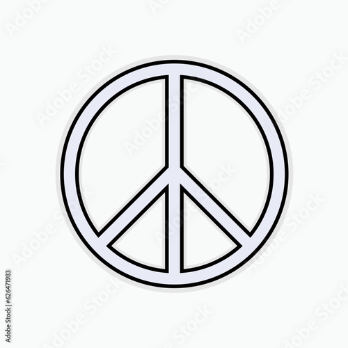 Peace Icon. Peaceful Symbol - Vector Logo Template.