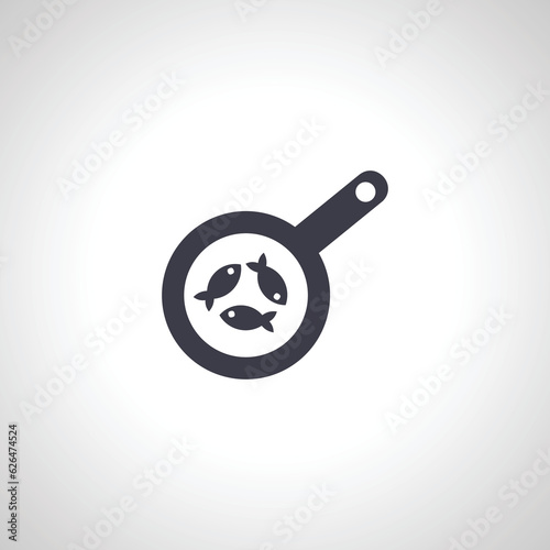 Fried Fish on Frying Pan icon