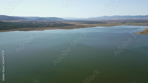 Lake of calm waters affected by the drought and the lack of rain in the center of Spain. photo