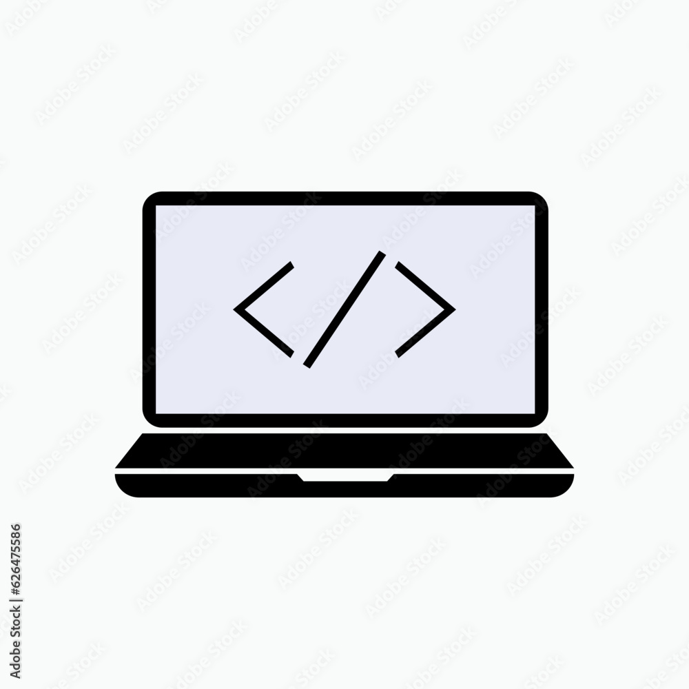 Programming Icon. Technology Development Symbol - Vector. Programming Icon. Technology Development Symbol - Vector.
