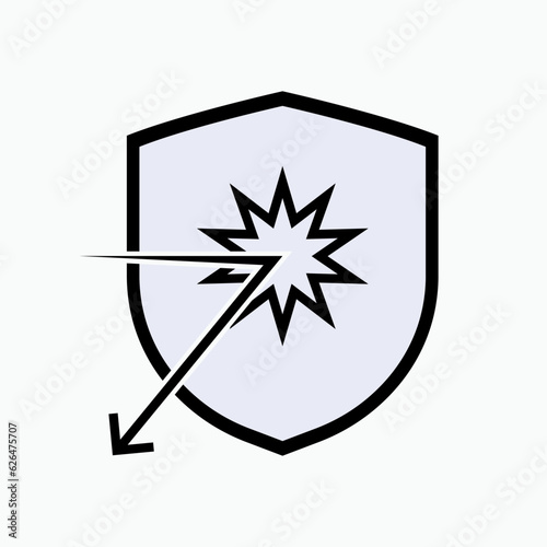 Protect Icon. Reflect Symbol. Privacy, Security. Defense, Security Act. Protection Data. 