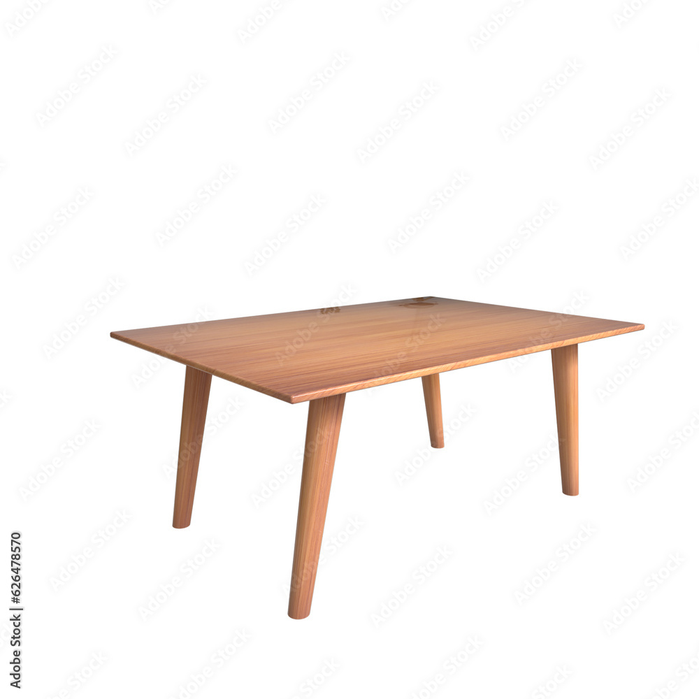 3d Wooden tea or reading table rendering, interior design element 3d Wooden tea or reading table rendering, interior design element