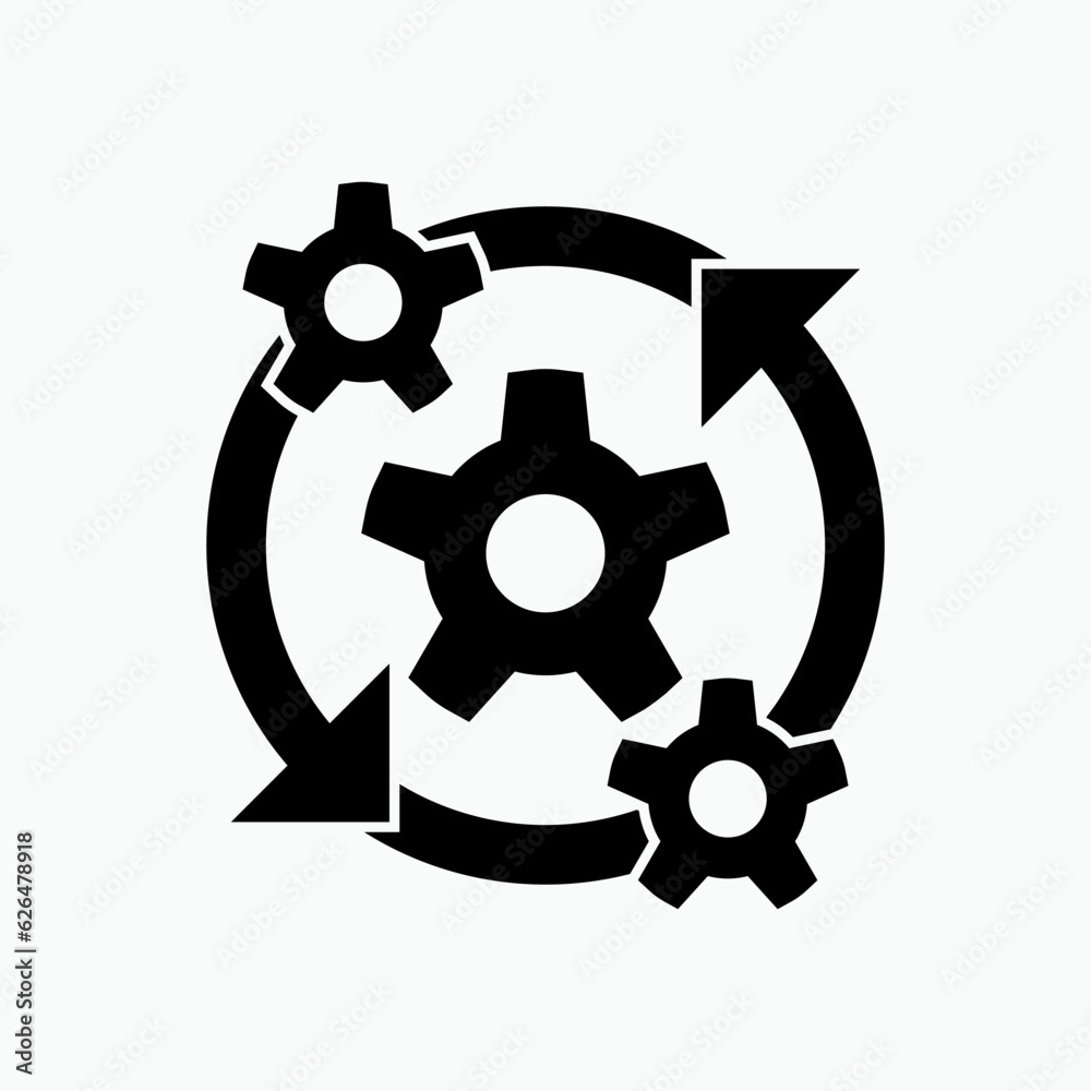 Recovery Icon. Cogwheel or Mechanics. Reset, Restoration Symbol - Vector. Recovery Icon. Cogwheel or Mechanics. Reset, Restoration Symbol - Vector.