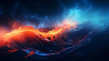 abstract background with waves of energy and light