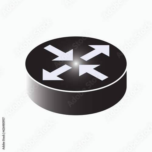 Router Icon. Network, Connection Symbol - Vector.      