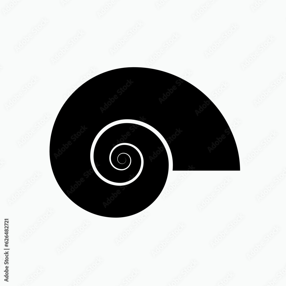  Shell Icon. Mollusk Symbol - Vector. 