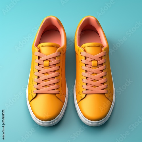 Trendy sports shoes sneakers, festive sport banner template background