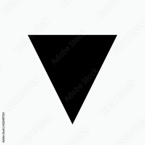 Swipe Down Icon. Arrow Head Pointing Down Symbol - Vector Logo Template. 