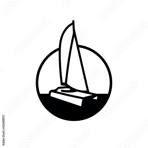 Catamaran simple circular logo