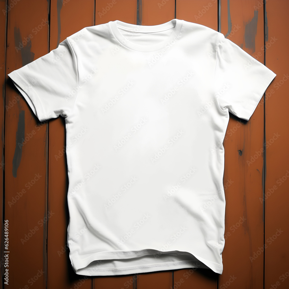 Blank White Tee Shirt Mockup. Blank White Tee Shirt Mockup.
