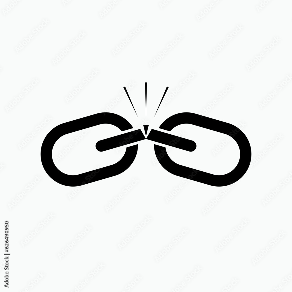 Unconnected Icon. Not Related. Link Symbol Broken. Unconnected Icon. Not Related. Link Symbol Broken.