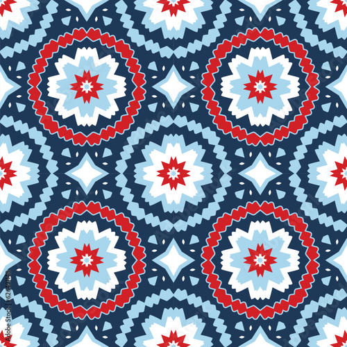 American patriotic eastern style geometric pattern