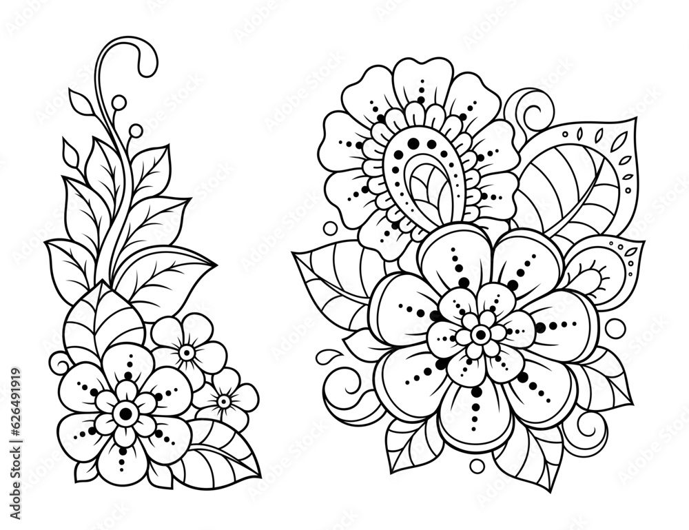 photo-art-print-set-of-mehndi-flower-pattern-for-henna-drawing-and-tattoo-katikam