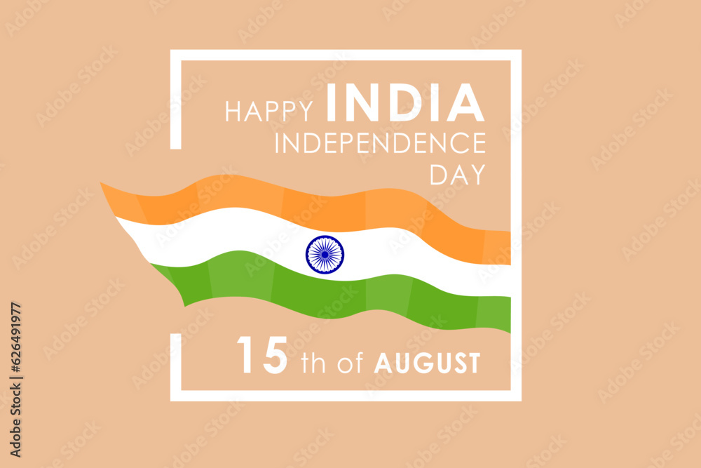 Obraz premium Happy Independence Day in India Holiday Poster, greeting card, banner