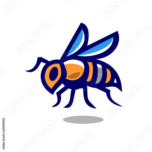 bee line icon logo vector design, modern logo pictogram design of hornet bee stinger
