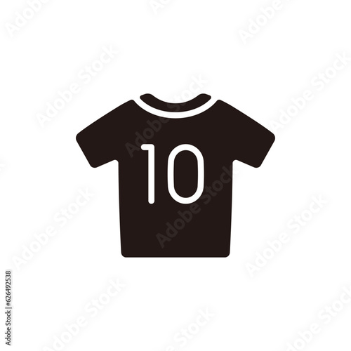 Soccer uniform icon.Flat silhouette version.