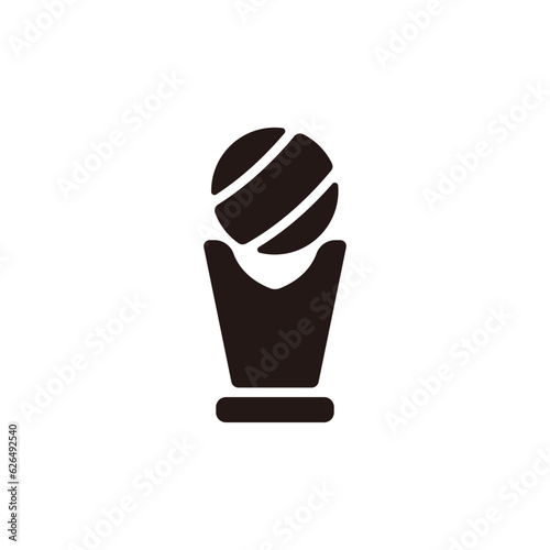 Trophy icon.Flat silhouette version.