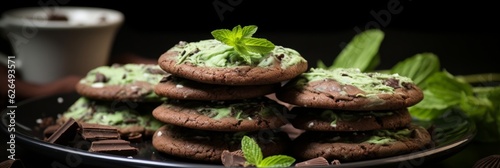 Photo of delicious cookies.generative ai