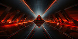 digital background in black and red colors with geometric sturktures