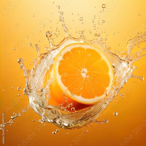 Orange fruit splash. Great for packaging  drinks  food  fruits  advertising  health  nutrition  food blogs and more.