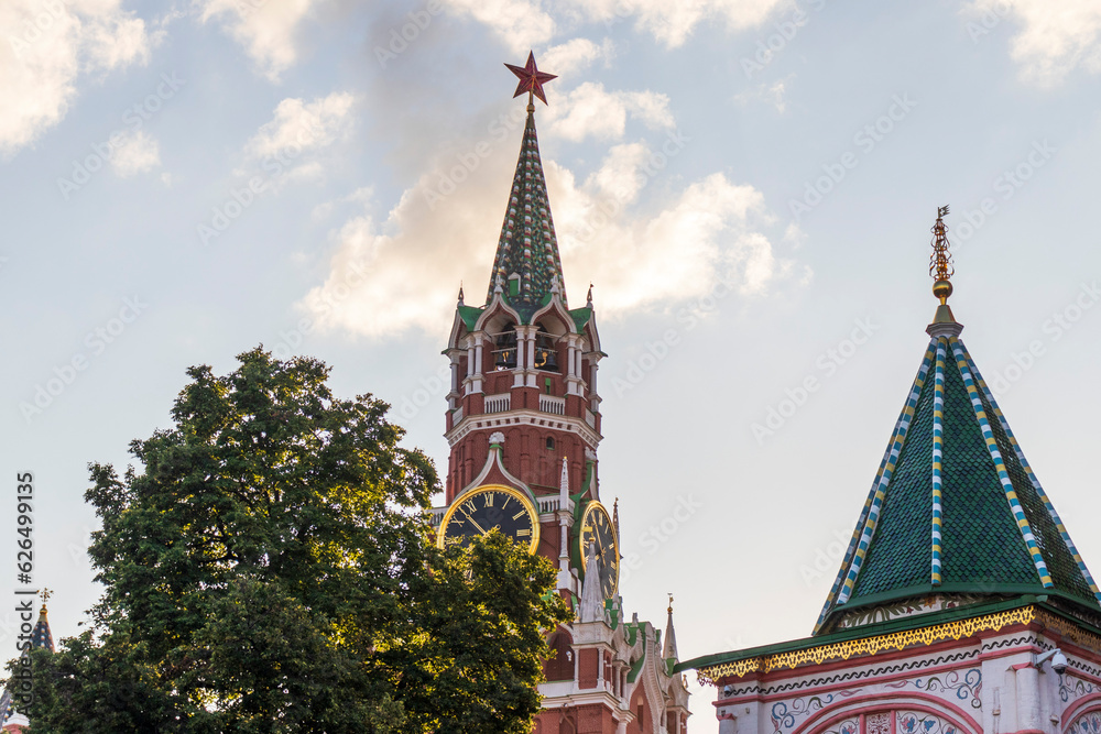 Moscow, Russia - 07.03.2023 - Red square and Saint Basil cathedral. Landmarks Moscow, Russia - 07.03.2023 - Red square and Saint Basil cathedral. Landmarks