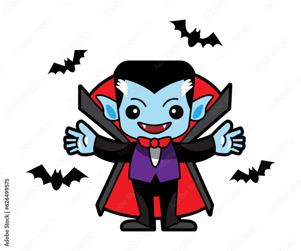 Dracula halloween cartoon character . Vector . Dracula halloween cartoon character . Vector .
