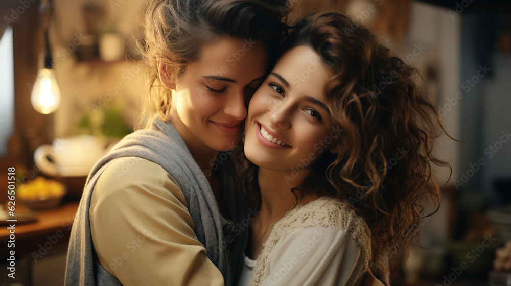 Lesbian couple. Generative Ai Lesbian couple. Generative Ai