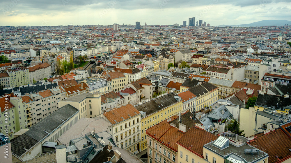 aerial view of the city, vienna