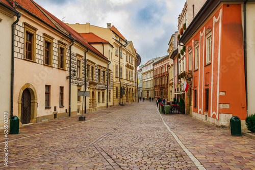 Street view in old town Krakow, Poland, Europe. Famous tourist place © oleg_p_100